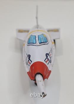 Vintage NIKE Tin Toy Rocket Masuya Japan Made Friction Powered with Box US Army