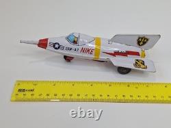 Vintage NIKE Tin Toy Rocket Masuya Japan Made Friction Powered with Box US Army