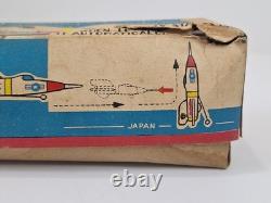 Vintage NIKE Tin Toy Rocket Masuya Japan Made Friction Powered with Box US Army