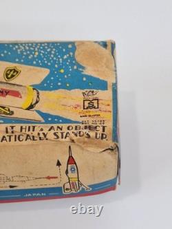 Vintage NIKE Tin Toy Rocket Masuya Japan Made Friction Powered with Box US Army