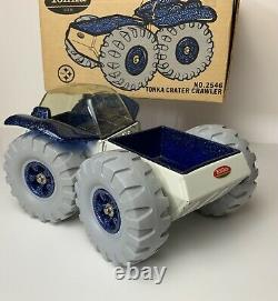 Vintage NO. 2546 TONKA CRATER CRAWLER W BOX & LOOKBOOK SPACE TOY NICE