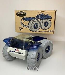 Vintage NO. 2546 TONKA CRATER CRAWLER W BOX & LOOKBOOK SPACE TOY NICE