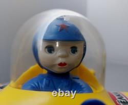 Vintage NOS Sovi Space Age Toy Space Plane Soviet Plastic Toy CCCP Friction Toy