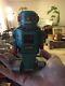 Vintage Noguchi Space Mighty Robot Wind Up Astronaut Tin Toy Japan 1960's