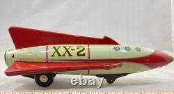 Vintage Nomura XX-2 tin Friction -Powered Spaceship from Japan, 1960's