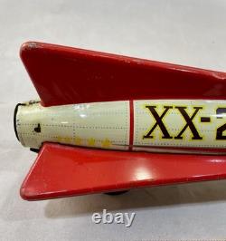 Vintage Nomura XX-2 tin Friction -Powered Spaceship from Japan, 1960's