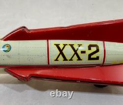 Vintage Nomura XX-2 tin Friction -Powered Spaceship from Japan, 1960's