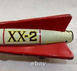 Vintage Nomura XX-2 tin Friction -Powered Spaceship from Japan, 1960's