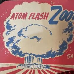 Vintage ORIGINAL ATOM FLASH ZOOMERAY plastic SPACE RAY GUN Mint In Box Package