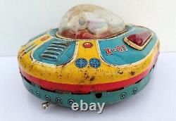 Vintage Old Battery Operate Modern Toy Mark Space Surveillant X-07 Tin Toy Japan