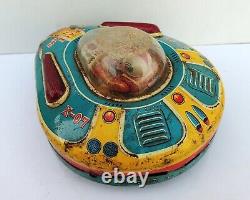 Vintage Old Battery Operate Modern Toy Mark Space Surveillant X-07 Tin Toy Japan
