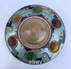 Vintage Old Battery Operate Modern Toys Space Explorer Ship Llitho Tin Toy Japan