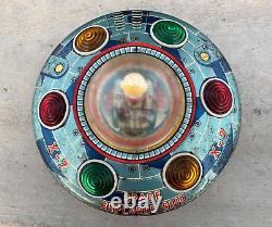 Vintage Old MT Trademark X-7 Space Explorer Ship Battery Litho Tin Toy Japan