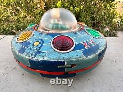 Vintage Old MT Trademark X-7 Space Explorer Ship Battery Litho Tin Toy Japan