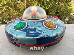 Vintage Old MT Trademark X-7 Space Explorer Ship Battery Litho Tin Toy Japan