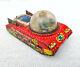 Vintage Old VTI Sparkling Space Tank Astronauts sparkling Friction Tin Toy158