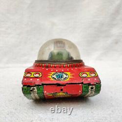 Vintage Old VTI Sparkling Space Tank Astronauts sparkling Friction Tin Toy158