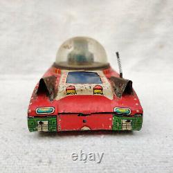 Vintage Old VTI Sparkling Space Tank Astronauts sparkling Friction Tin Toy158