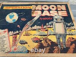 Vintage Operation Moonbase Marx Toys Boxed 4653 Space Station Landing