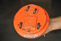 Vintage Orange Round/Disc Shape Space Ship Battery Litho Tin Toy, Japan