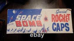 Vintage Original Space Bomb Special Rocket Caps Box 47 out of 48 Packs With Box