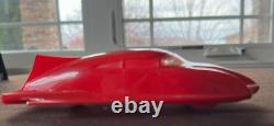 Vintage Plas-Tex Red Plastic Aerocar PT560 Toy Space Car with Windshield