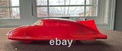 Vintage Plas-Tex Red Plastic Aerocar PT560 Toy Space Car with Windshield
