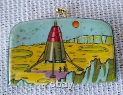 Vintage Plastic Children Kids Space with Spacemen Wallet