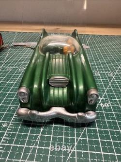 Vintage Plastic Electronic X-91 Green Space Car Battery Operated NOT WORKING