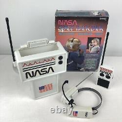 Vintage Plastic NASA Space Backpack Walkie Talkie Set ERTL 1985 with Original Box