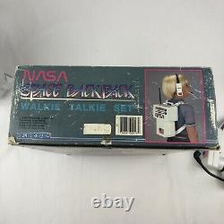 Vintage Plastic NASA Space Backpack Walkie Talkie Set ERTL 1985 with Original Box