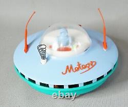 Vintage Poland Palart Space Ship Toy Flying Saucer Meteor Tin Plastic Box Works