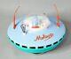 Vintage Poland Palart Space Ship Toy Flying Saucer Meteor Tin Plastic Box Works