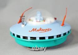 Vintage Poland Palart Space Ship Toy Flying Saucer Meteor Tin Plastic Box Works