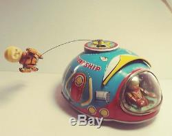 Vintage RARE Space Tin Toy Spaceship FRIENDSHIP no. 7 Modern Toys