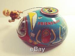 Vintage RARE Space Tin Toy Spaceship FRIENDSHIP no. 7 Modern Toys