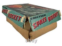 Vintage RARE YONAYA Japan Friction Space Rocket ROBOT Original Box EXCELLENT §