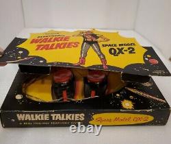 Vintage REMCO 2 WAY WALKIE TALKIES SPACE MODEL QX-2- around 1950'S RARE