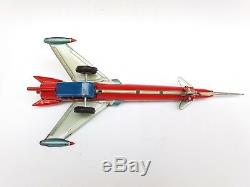 Vintage Rare China Friction Tin Toy Space Universe Rocket Express 240 / 030