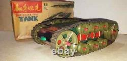 Vintage Rare China Somersaulting Space Tank Me 759 Tin Toy Battery Operated Box