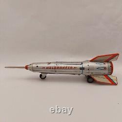 Vintage Rare Hungary 1st Edition 1965 Space Rocket Litho Cosmos Tin Toy + Box