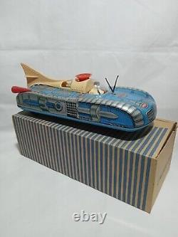 Vintage Rare Lemez Hungarian Battery Operating Tin Toy Space Car Interkozmosz