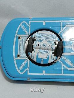 Vintage Rare Lemez Hungarian Battery Operating Tin Toy Space Car Interkozmosz
