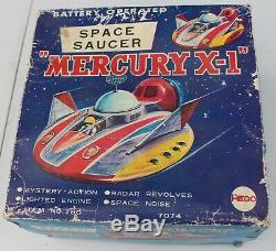 Vintage Rare Mego Yonezawa Mercury X-1 Battery Operated Space Ship Saucer Toy