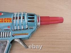 Vintage Rare Old Space Gun Tin Toy Astronaut Cosmonaut Alien Rocket Pistol Japan