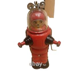 Vintage Rare Tin Robot Toy Space Trooper & Moon Explorer Set of 2, Good Used