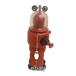 Vintage Rare Tin Robot Toy Space Trooper & Moon Explorer Set of 2, Good Used