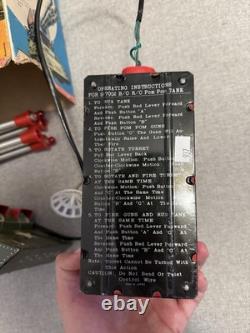 Vintage Rare Tin Toy Remote Control X-10 Pom Pom Space Tank S&E Rosko Japan Box