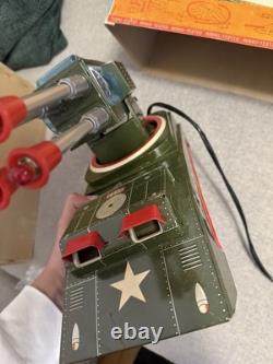 Vintage Rare Tin Toy Remote Control X-10 Pom Pom Space Tank S&E Rosko Japan Box