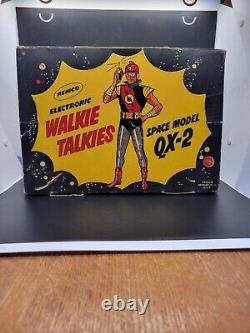 Vintage Remco Electronic Walkie Talkies Space Model QX-2 in original Box